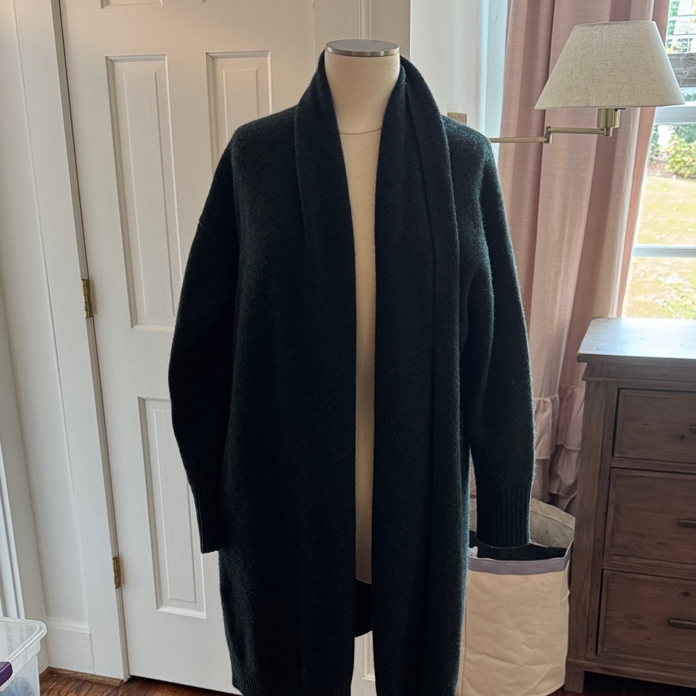 EUC - Dark Green Open Front Cardigan